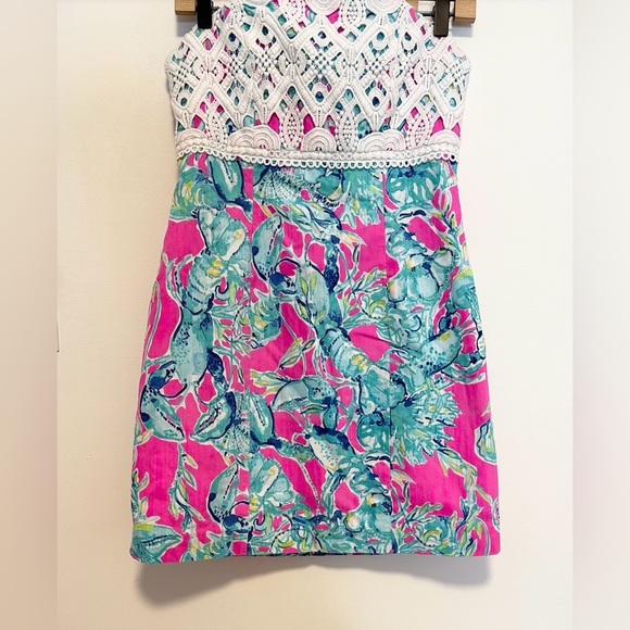 Lilly Pulitzer Brynn Dress Lobsters in Love , sz 4 - Picture 6 of 10